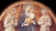 GOZZOLI, Benozzo Madonna and Child between St Francis and St Bernardine of Siena dfg oil painting artist